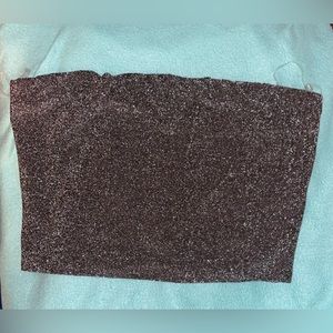 Charlotte Russe,size:Large,black with silver sparkly tube top